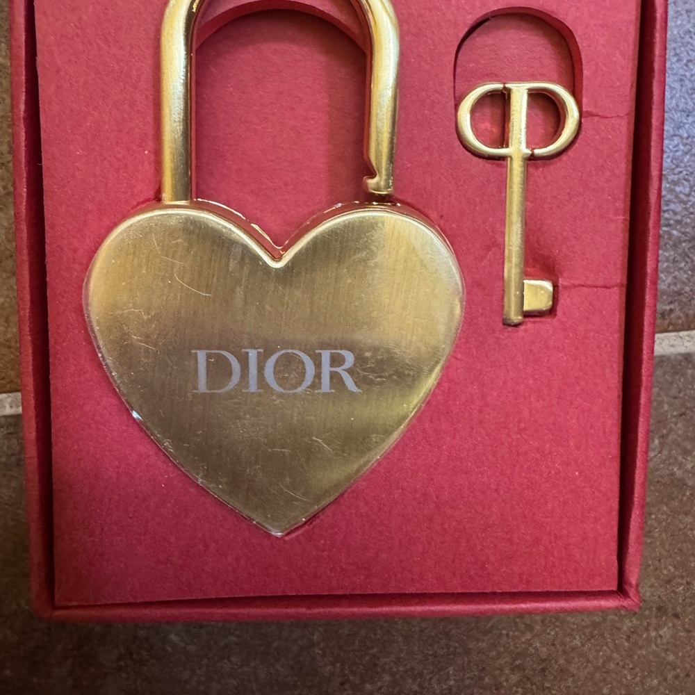 Dior Gold Heart Padlock with Key- Limited Edition